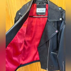 leather jacket women small